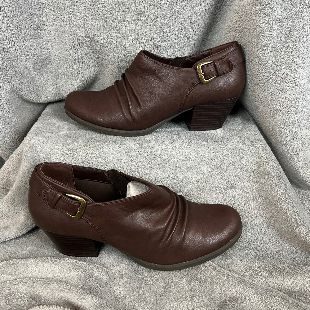 Kim Rogers Mazy Shootie Womens 10 Brown Clog Shoes Leather‎ Ankle Boot